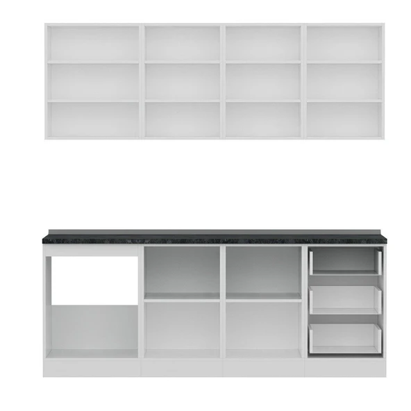 Minar 210 Cm Mutfak Dolabı Beyaz 210-B1 - Resim 2