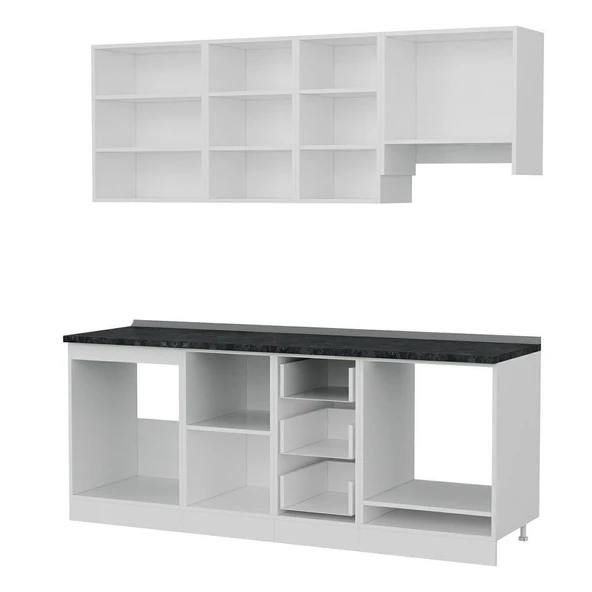 Minar 205 Cm Mutfak Dolabı Beyaz 205-B5 - Resim 4