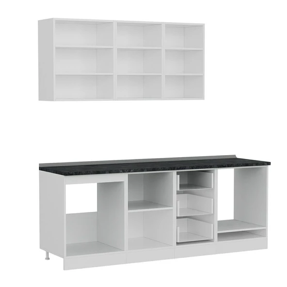 Minar 215 Cm Mutfak Dolabı Beyaz 215-B3 - Resim 7