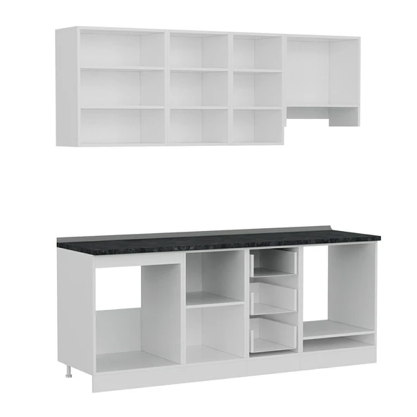 Minar 205 Cm Mutfak Dolabı Beyaz 205-B5 - Resim 7