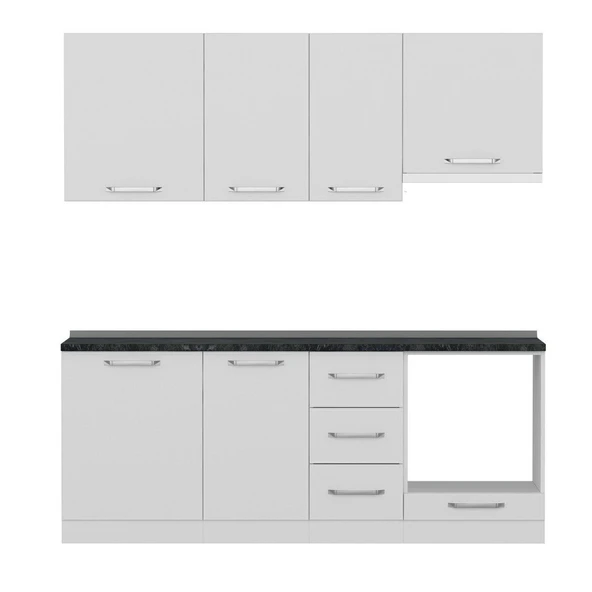 Minar 205 Cm Mutfak Dolabı Beyaz 205-B5 - Resim 5