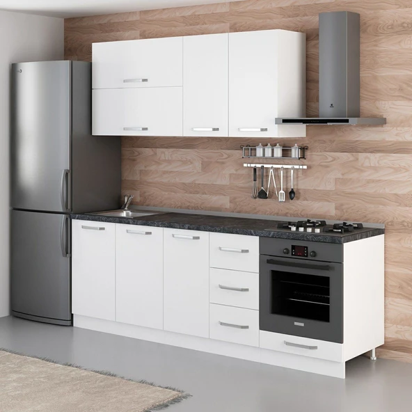 Minar 230 Cm Mutfak Dolabı Beyaz 230-B3 - Resim 3