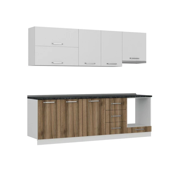 Minar 250 Cm Mutfak Dolabı Beyaz Dore 250-D8 - Resim 6