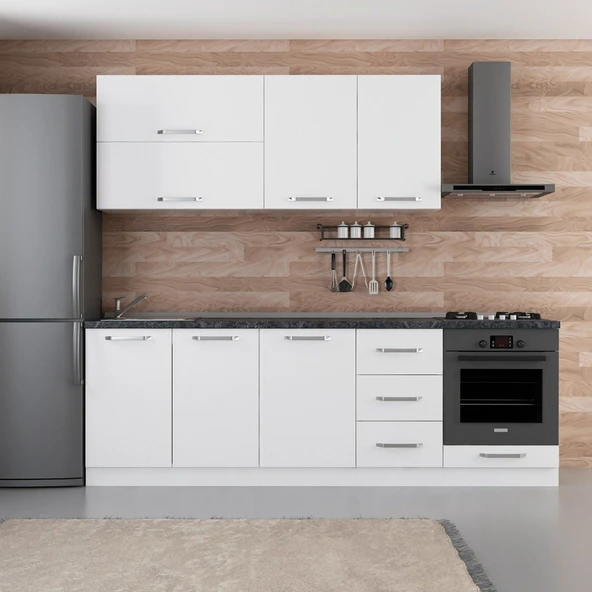 Minar 245 Cm Mutfak Dolabı Beyaz 245-B4 ürün görseli