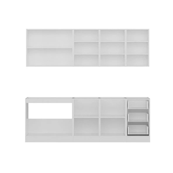 Minar 235 Cm Mutfak Dolabı Beyaz 235-B2 - Resim 2