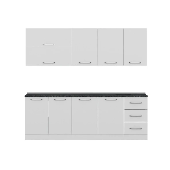 Minar 235 Cm Mutfak Dolabı Beyaz 235-B2 - Resim 5