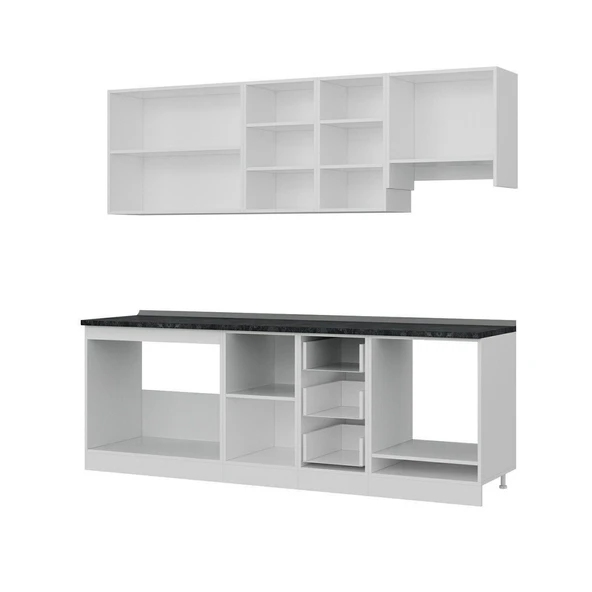 Minar 235 Cm Mutfak Dolabı Beyaz 235-B8 - 4