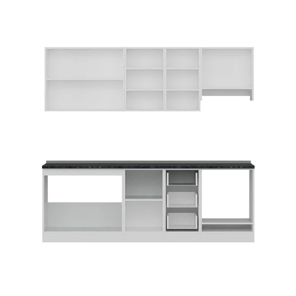 Minar 235 Cm Mutfak Dolabı Beyaz 235-B8 - 2