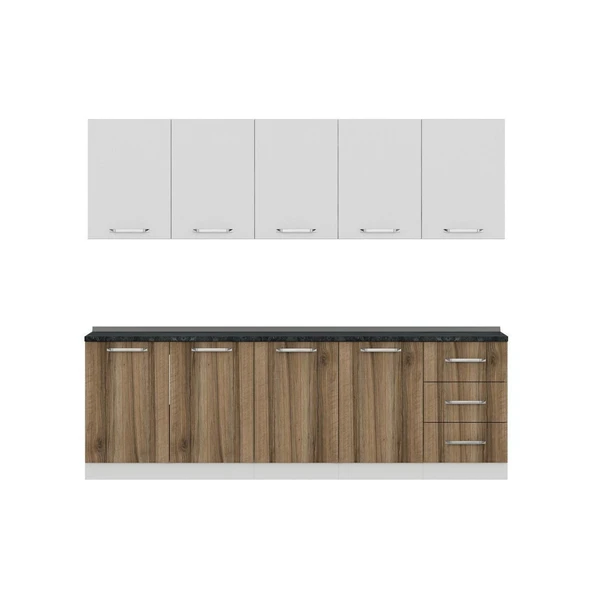 Minar 250 Cm Mutfak Dolabı Beyaz Dore 250-D2 - Resim 5