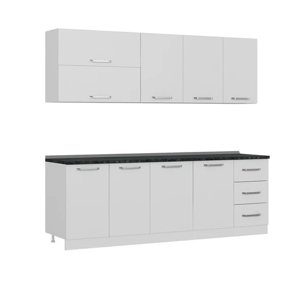 Minar 235 Cm Mutfak Dolabı Beyaz 235-B2 - Resim 6