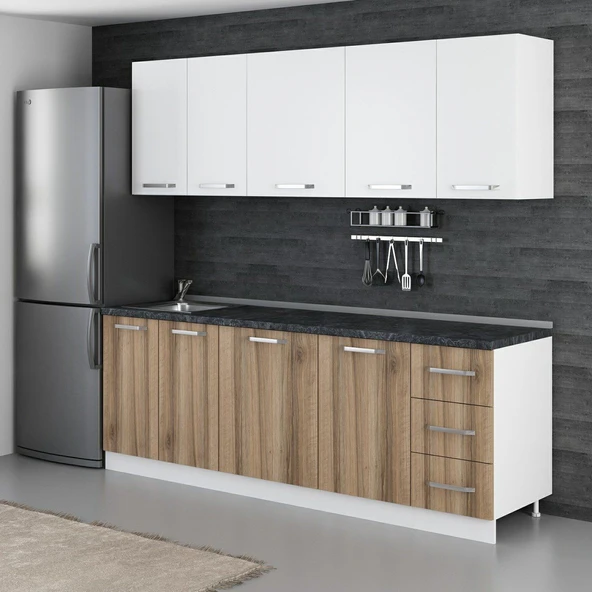 Minar 230 Cm Mutfak Dolabı Beyaz Dore 230-D1 - 3