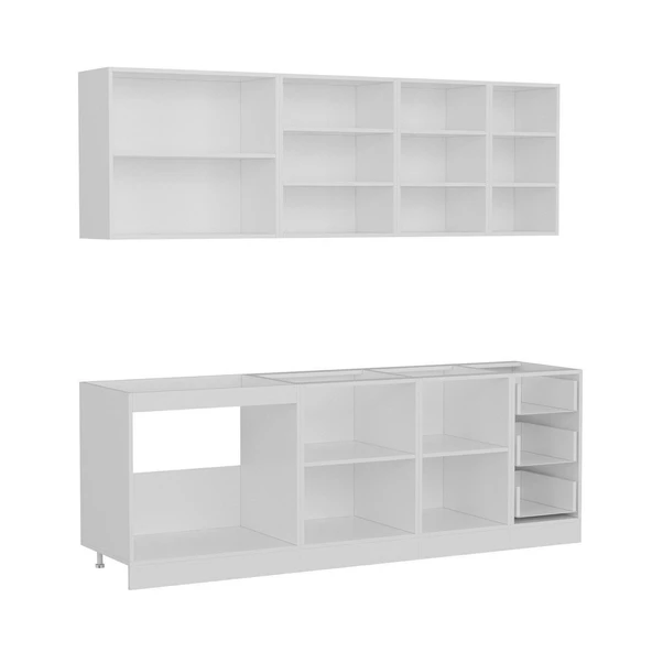 Minar 230 Cm Mutfak Dolabı Beyaz 230-B2 - Resim 7