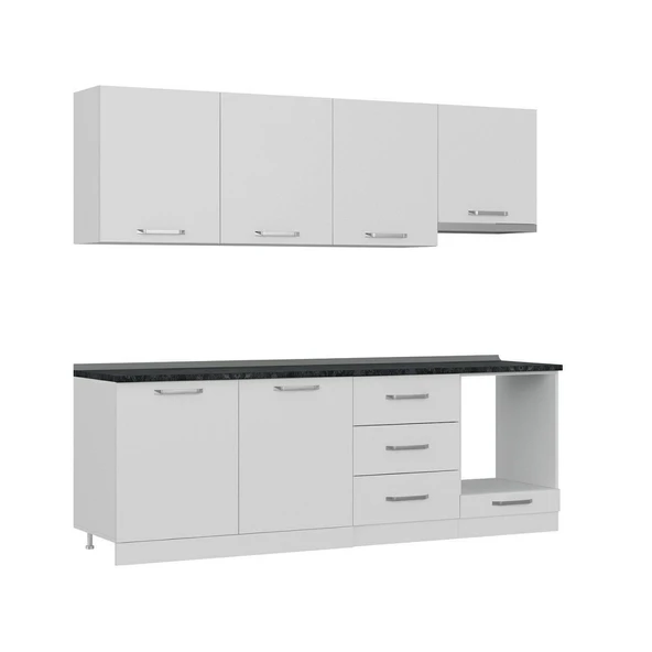 Minar 240 Cm Mutfak Dolabı Beyaz 240-B9 - 6