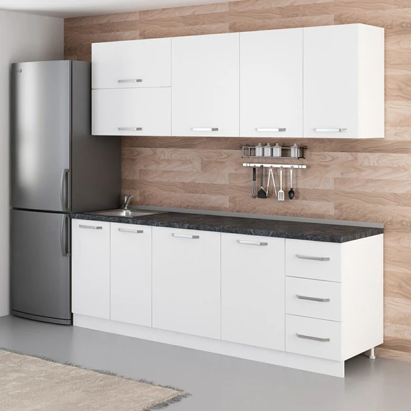 Minar 230 Cm Mutfak Dolabı Beyaz 230-B2 - Resim 3