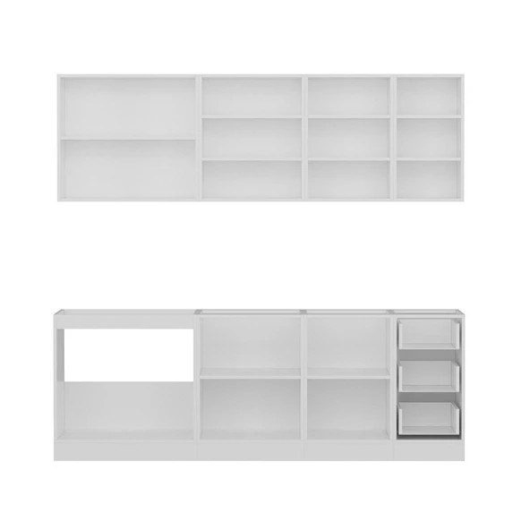 Minar 230 Cm Mutfak Dolabı Beyaz 230-B2 - Resim 2