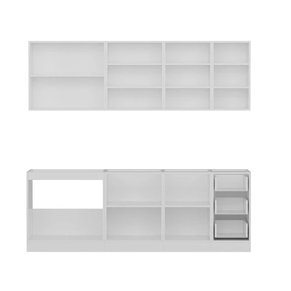 Minar 230 Cm Mutfak Dolabı Beyaz Dore 230-D1 - 2