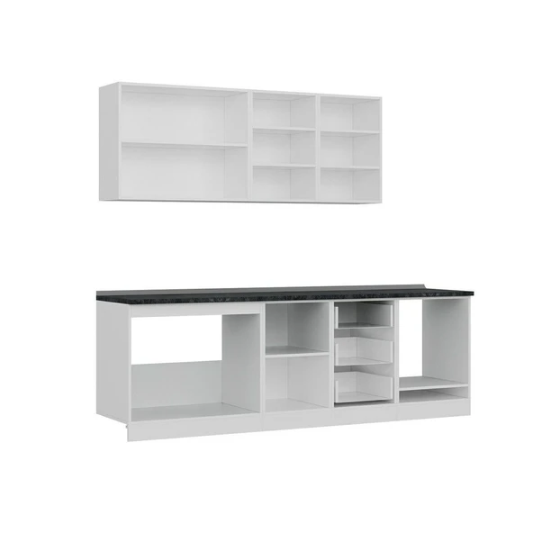 Minar 250 Cm Mutfak Dolabı Beyaz Dore 250-D6 - Resim 7