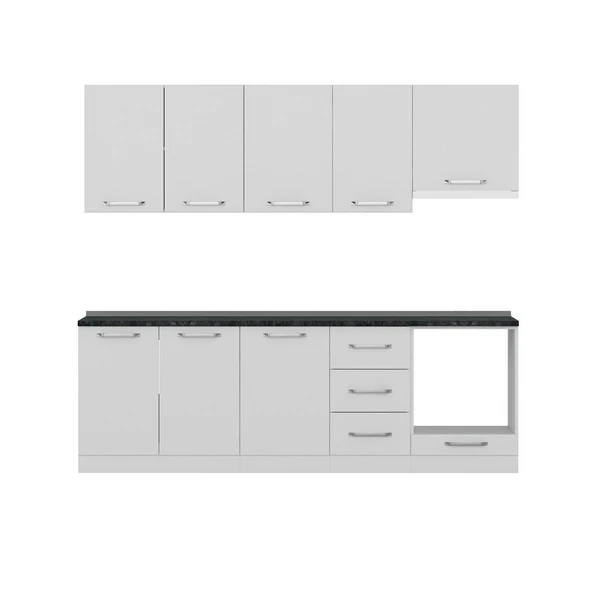 Minar 245 Cm Mutfak Dolabı Beyaz 245-B9 - Resim 5