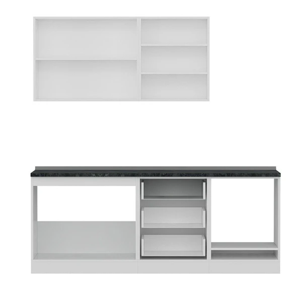 Minar 210 Cm Mutfak Dolabı Beyaz Dore 210-D3 - Resim 2