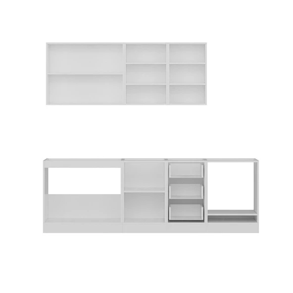 Minar 245 Cm Mutfak Dolabı Beyaz Dore 245-D7 - Resim 2