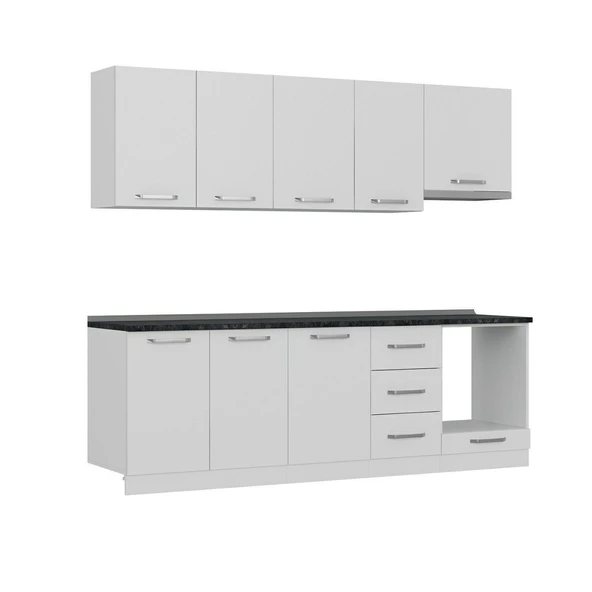 Minar 245 Cm Mutfak Dolabı Beyaz 245-B9 - Resim 6