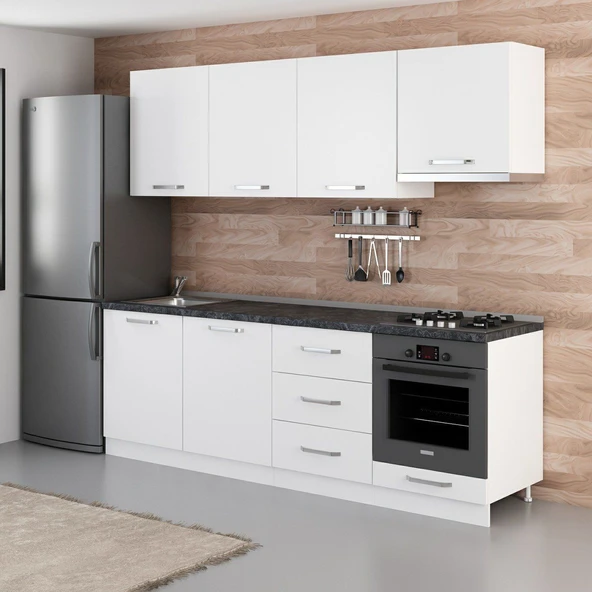 Minar 240 Cm Mutfak Dolabı Beyaz 240-B9 - 3