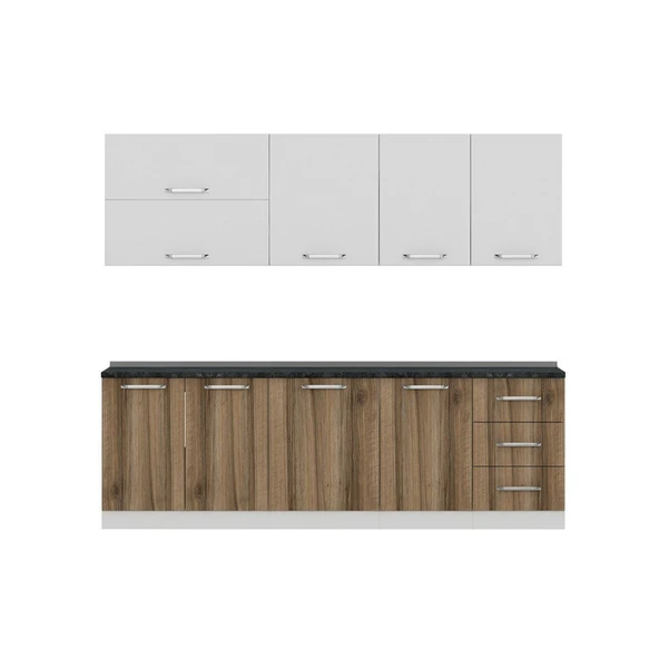 Minar 250 Cm Mutfak Dolabı Beyaz Dore 250-D1 - Resim 5