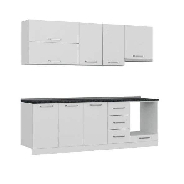 Minar 240 Cm Mutfak Dolabı Beyaz 240-B6 - Resim 6