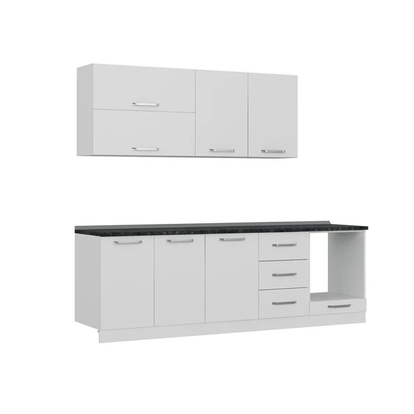 Minar 250 Cm Mutfak Dolabı Beyaz 250-B6 - Resim 6