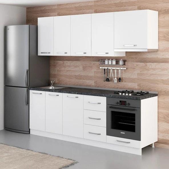 Minar 230 Cm Mutfak Dolabı Beyaz 230-B8 - Resim 3