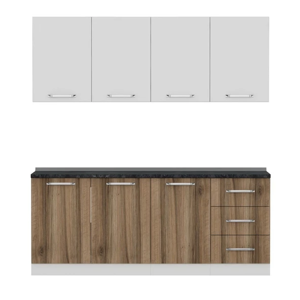 Minar 200 Cm Mutfak Dolabı Beyaz Dore 200-D2 - Resim 6