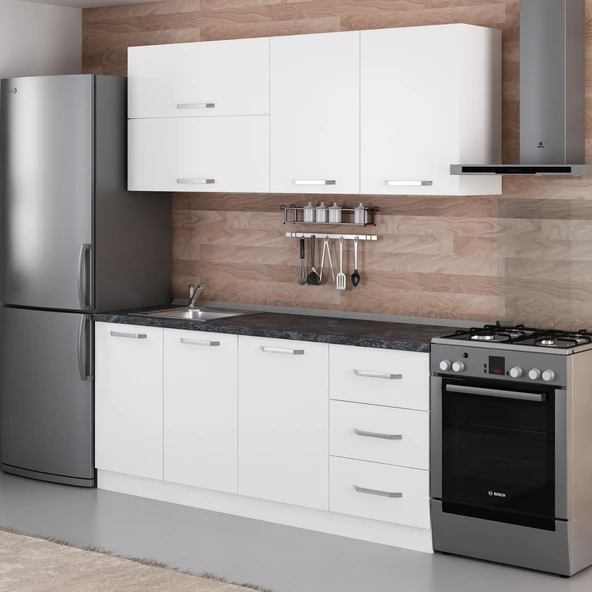 Minar 190 Cm Mutfak Dolabı Beyaz 190-B2 - 5