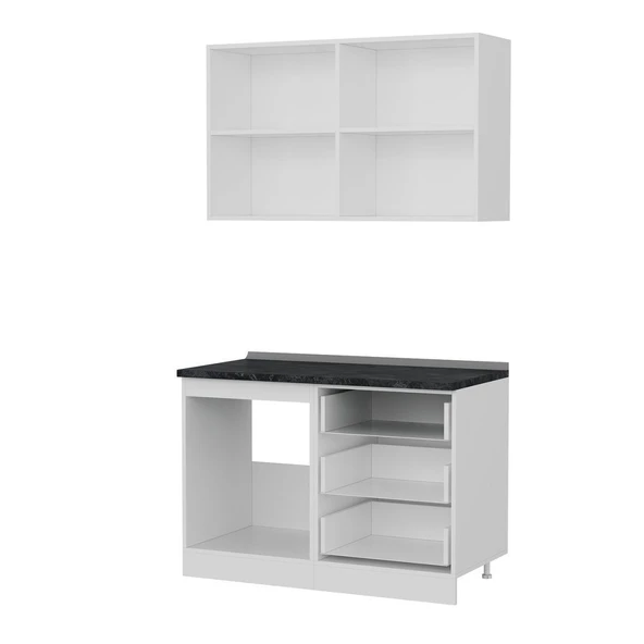 Minar 120 Cm Mutfak Dolabı Beyaz 120-B2 - Resim 4