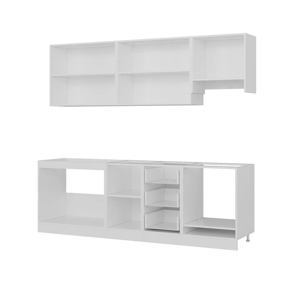 Minar 240 Cm Mutfak Dolabı Beyaz 240-B6 - Resim 4