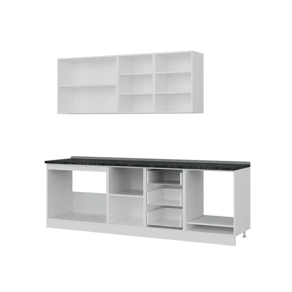 Minar 250 Cm Mutfak Dolabı Beyaz 250-B6 - Resim 4