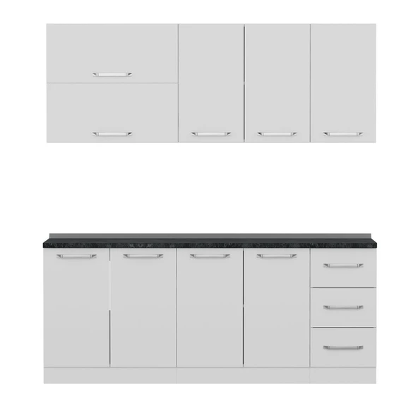 Minar 200 Cm Mutfak Dolabı Beyaz 200-B1 - Resim 6