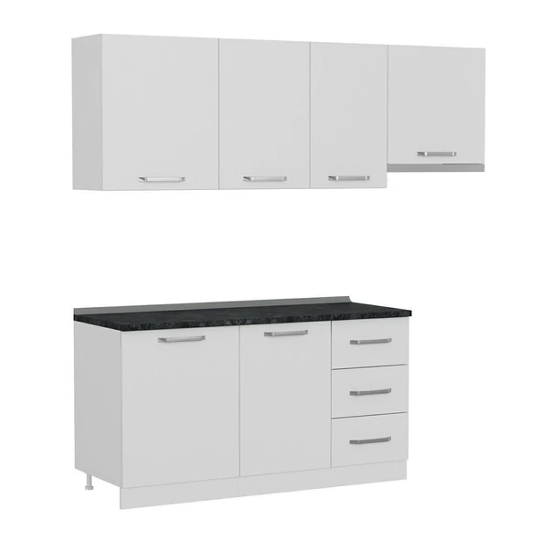 Minar 215 Cm Mutfak Dolabı Beyaz 215-B4 - Resim 6