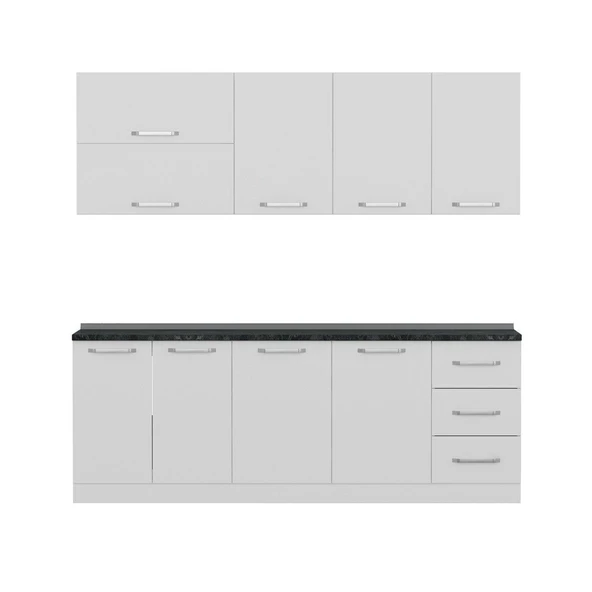 Minar 225 Cm Mutfak Dolabı Beyaz 225-B1 - Resim 5