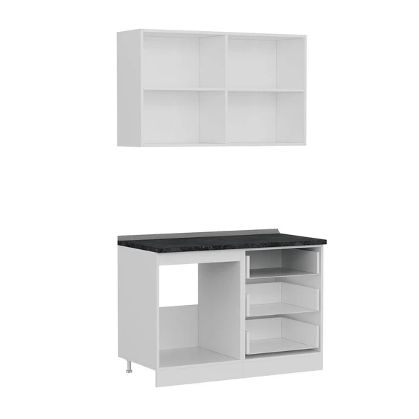 Minar 120 Cm Mutfak Dolabı Beyaz 120-B2 - Resim 7