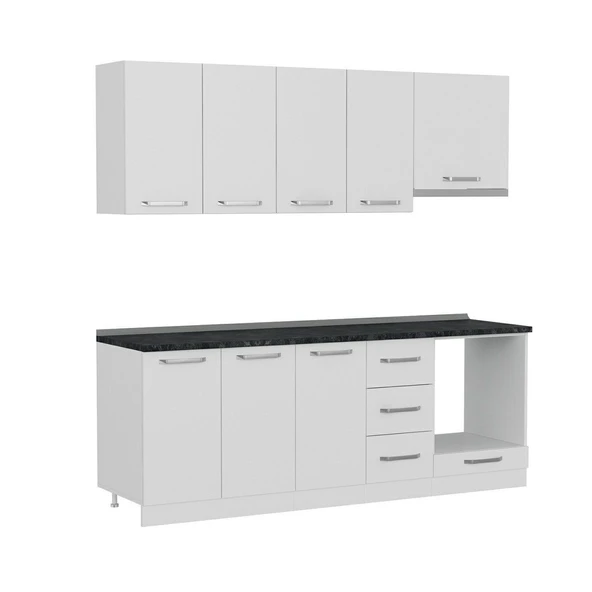 Minar 220 Cm Mutfak Dolabı Beyaz 220-B6 - Resim 6