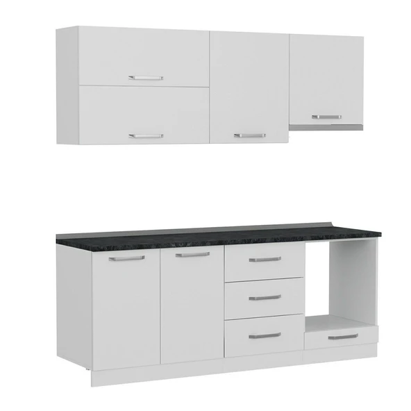 Minar 210 Cm Mutfak Dolabı Beyaz 210-B5 - Resim 6