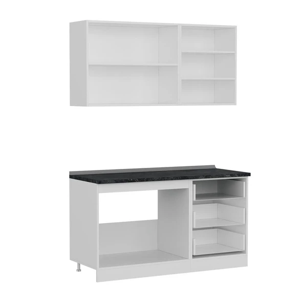 Minar 150 Cm Mutfak Dolabı Beyaz 150-B1 - Resim 7