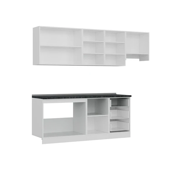 Minar 250 Cm Mutfak Dolabı Beyaz Dore 250-D4 - Resim 7