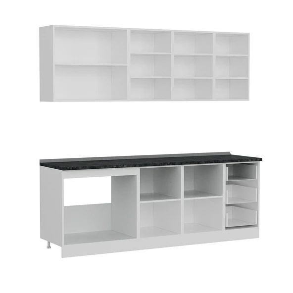 Minar 225 Cm Mutfak Dolabı Beyaz 225-B1 - Resim 7