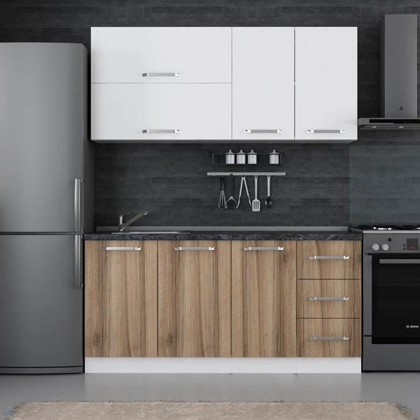 Minar 170 Cm Mutfak Dolabı Beyaz Dore 170-D1 ürün görseli