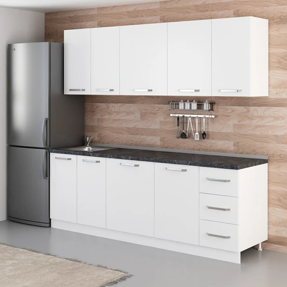 Minar 230 Cm Mutfak Dolabı Beyaz 230-B1 - Resim 3