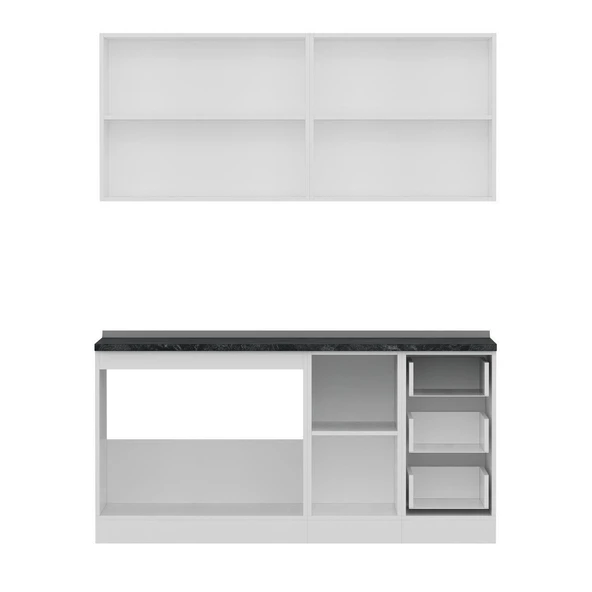 Minar 170 Cm Mutfak Dolabı Beyaz Dore 170-D1 - Resim 2