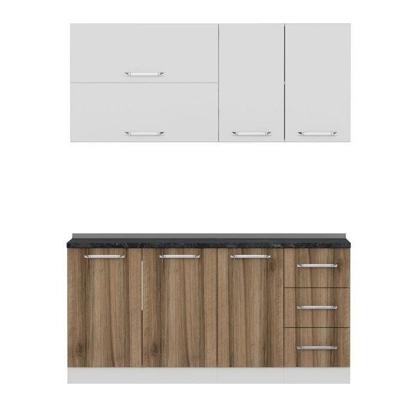 Minar 170 Cm Mutfak Dolabı Beyaz Dore 170-D1 - Resim 6