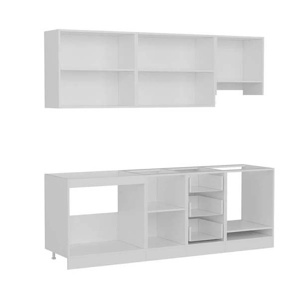 Minar 230 Cm Mutfak Dolabı Beyaz 230-B8 - Resim 7