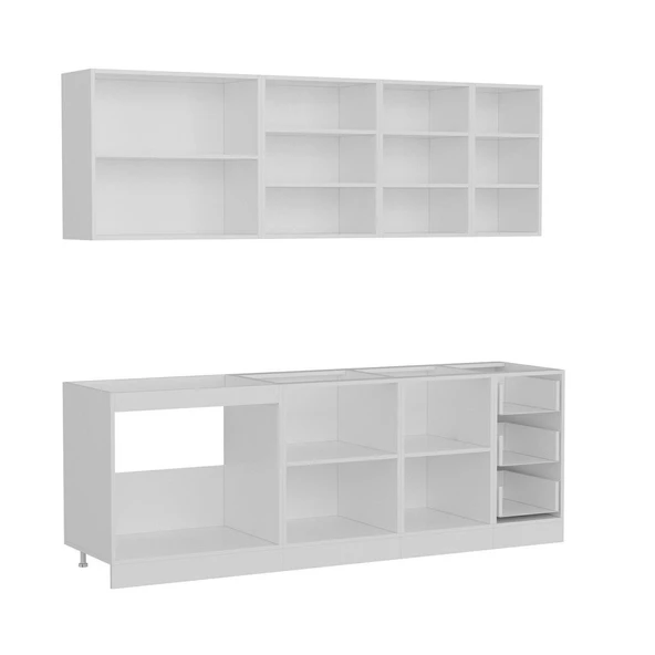 Minar 230 Cm Mutfak Dolabı Beyaz 230-B1 - Resim 7